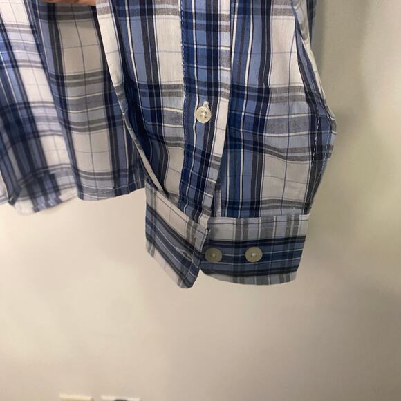 Mens New US Polo Assn Long Sleeve Dress Shirt Blue Striped Button Up Size Large - Picture 8 of 14